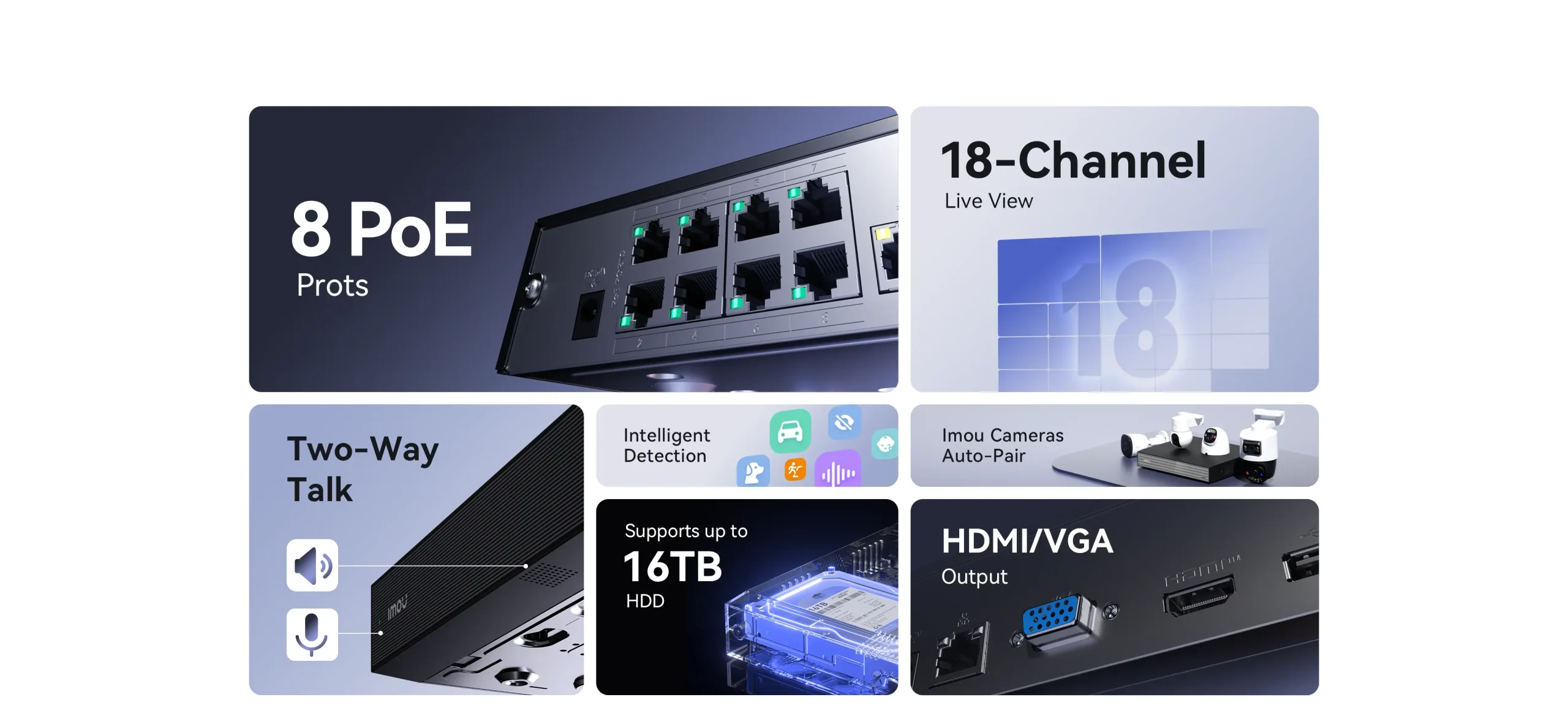 دستگاه NVR آیمومدل NVR-N118-8A0E-P-imou ظرفیت ۱۸ کانال دستگاه NVR آیمومدل NVR-N118-8A0E-P-imou ظرفیت ۱۸ کانال